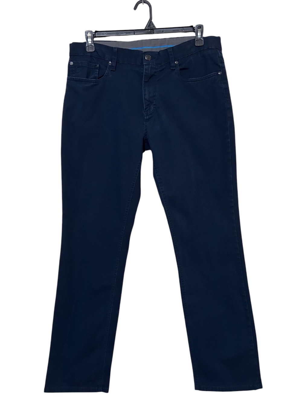 English Laundry Carnaby Mens Pants 36x32 Dark Navy Blue Stretch 5 Pocket Chino